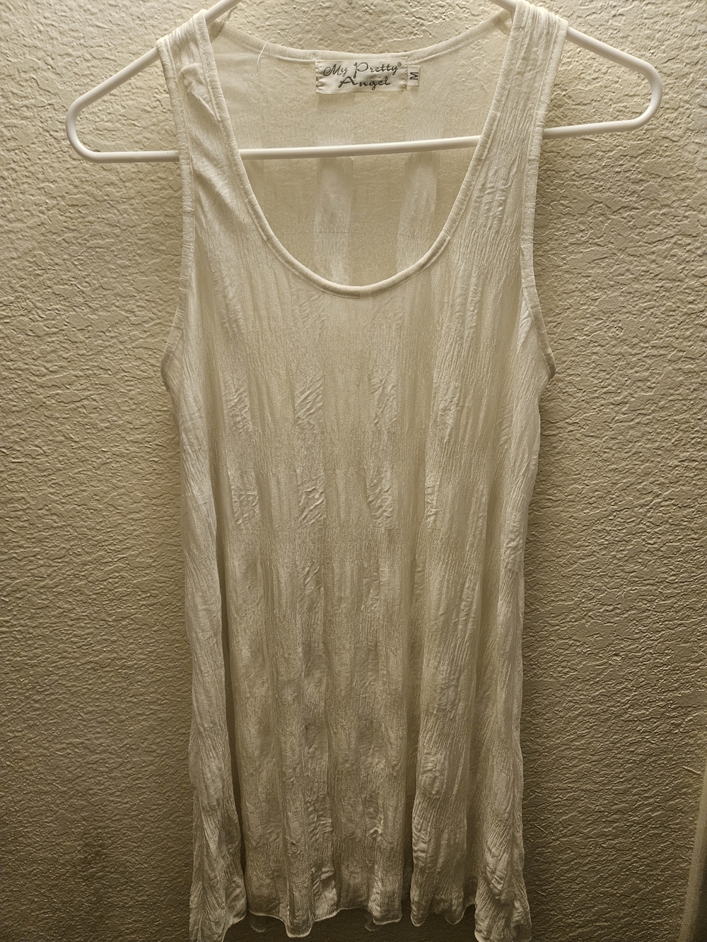 My Pretty Peony White Textured Tank